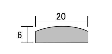 丸目板　寸法図